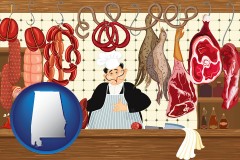 alabama meats in a butcher shop