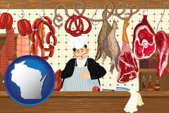wisconsin meats in a butcher shop